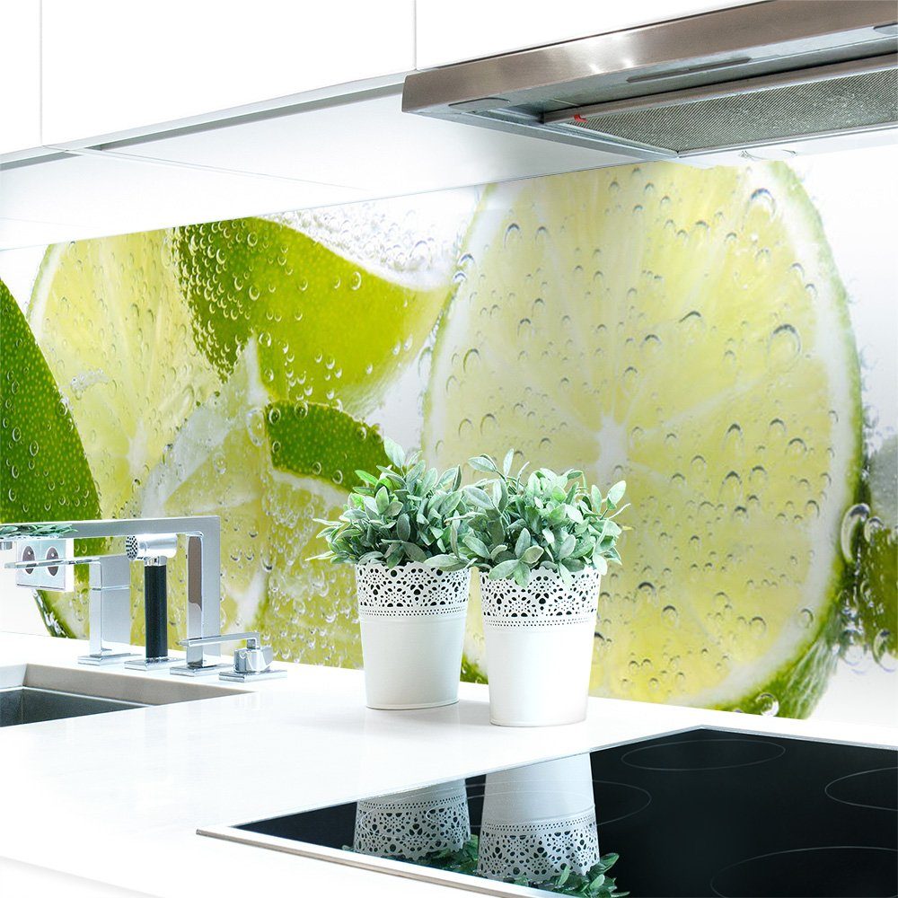 DRUCK-EXPERT 0,4 mm Fresh Küchenrückwand Premium selbstklebend Hart-PVC Lemon Küchenrückwand