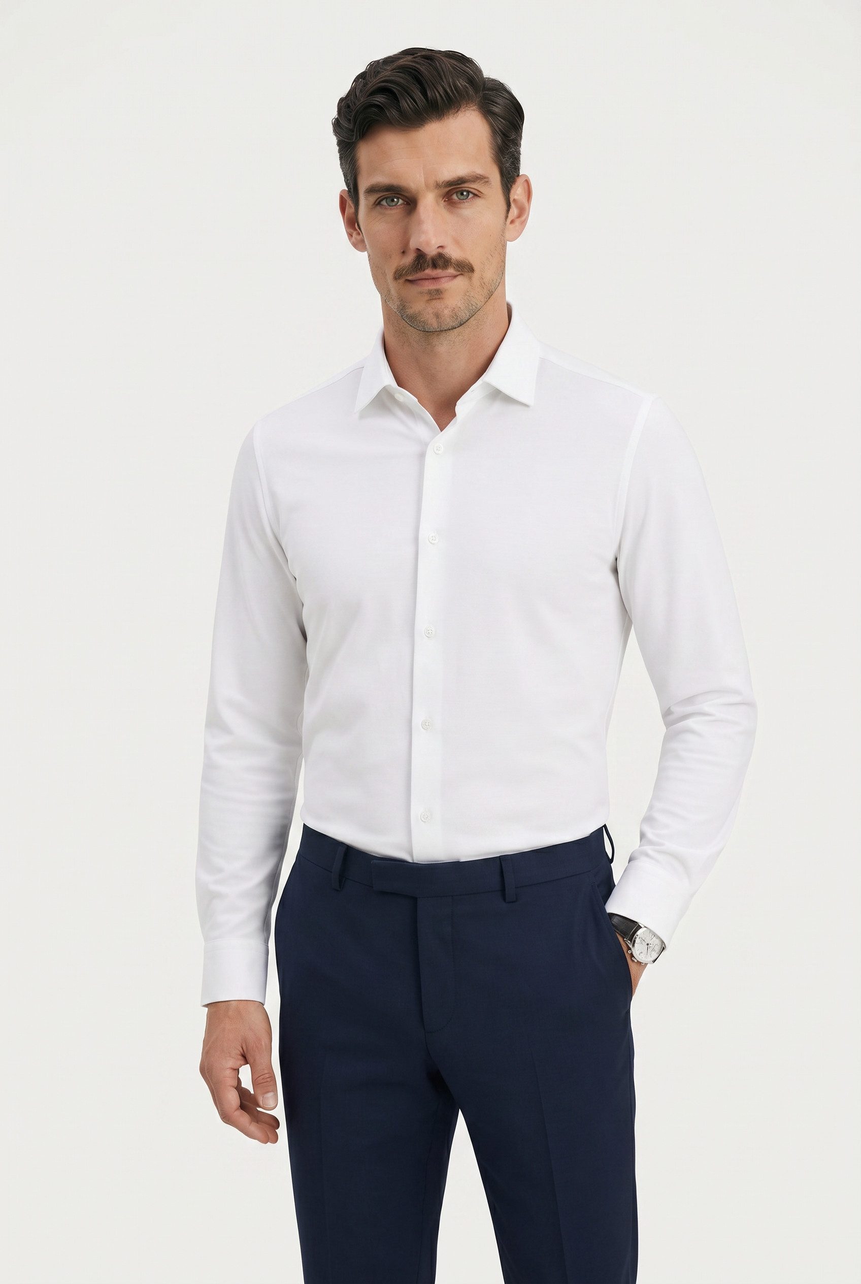 Strellson Langarmhemd Spike Powerflex Regular Fit, pflegeleichte Powerflex-Qualität