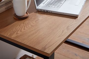 KADIMA DESIGN Schreibtisch Eiche-Computertisch mit stabilen Metallbeinen, für Zuhause & Büro