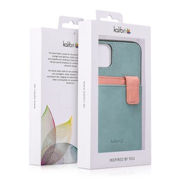 kalibri Handyhülle Hülle für Apple iPhone 11, Handyhülle Handy Cover - Kunstleder Case mit Kartenfach abnehmbar