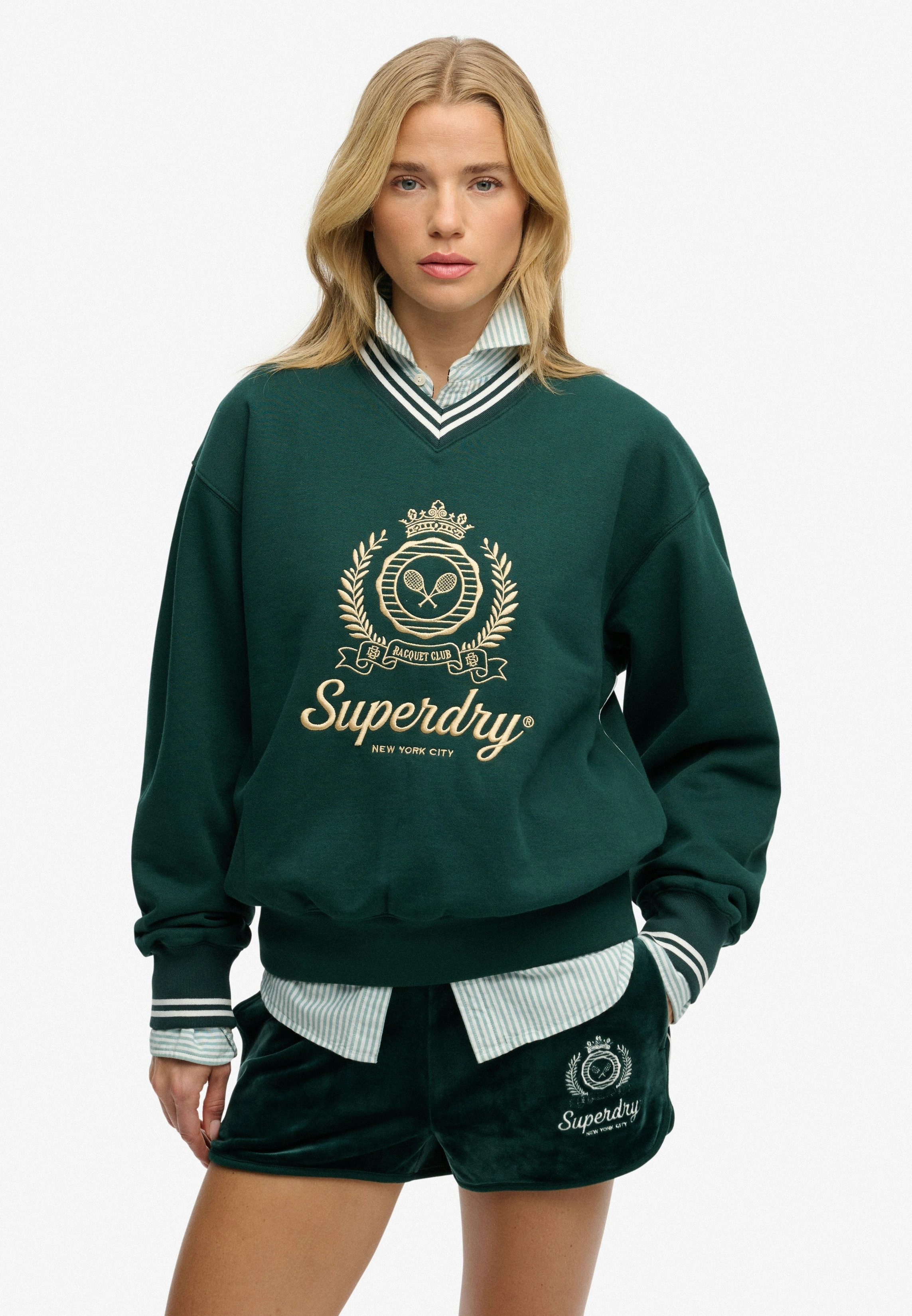 Superdry Sweatshirt COUNTRY CLUB LOOSE V SWEAT