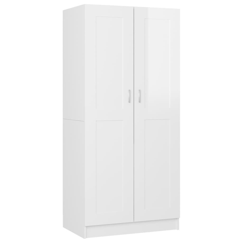 Kleiderschrank vidaXL Kleiderschrank cm Hochglanz-Weiß Holzwerkstoff (1-St) 82,5x51,5x180