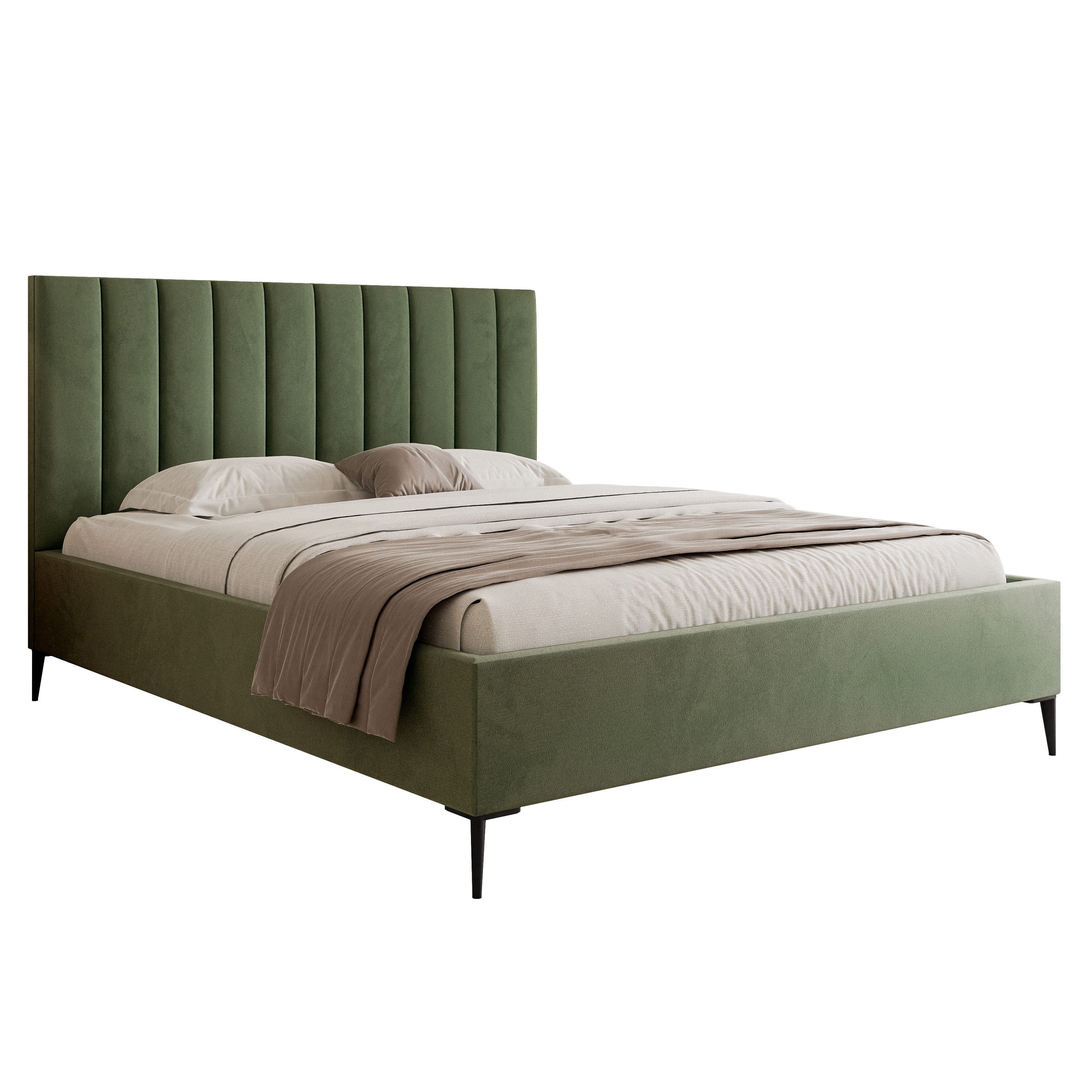 Goldstoff Polsterbett Elegantes Bett mit hohem günstig online kaufen