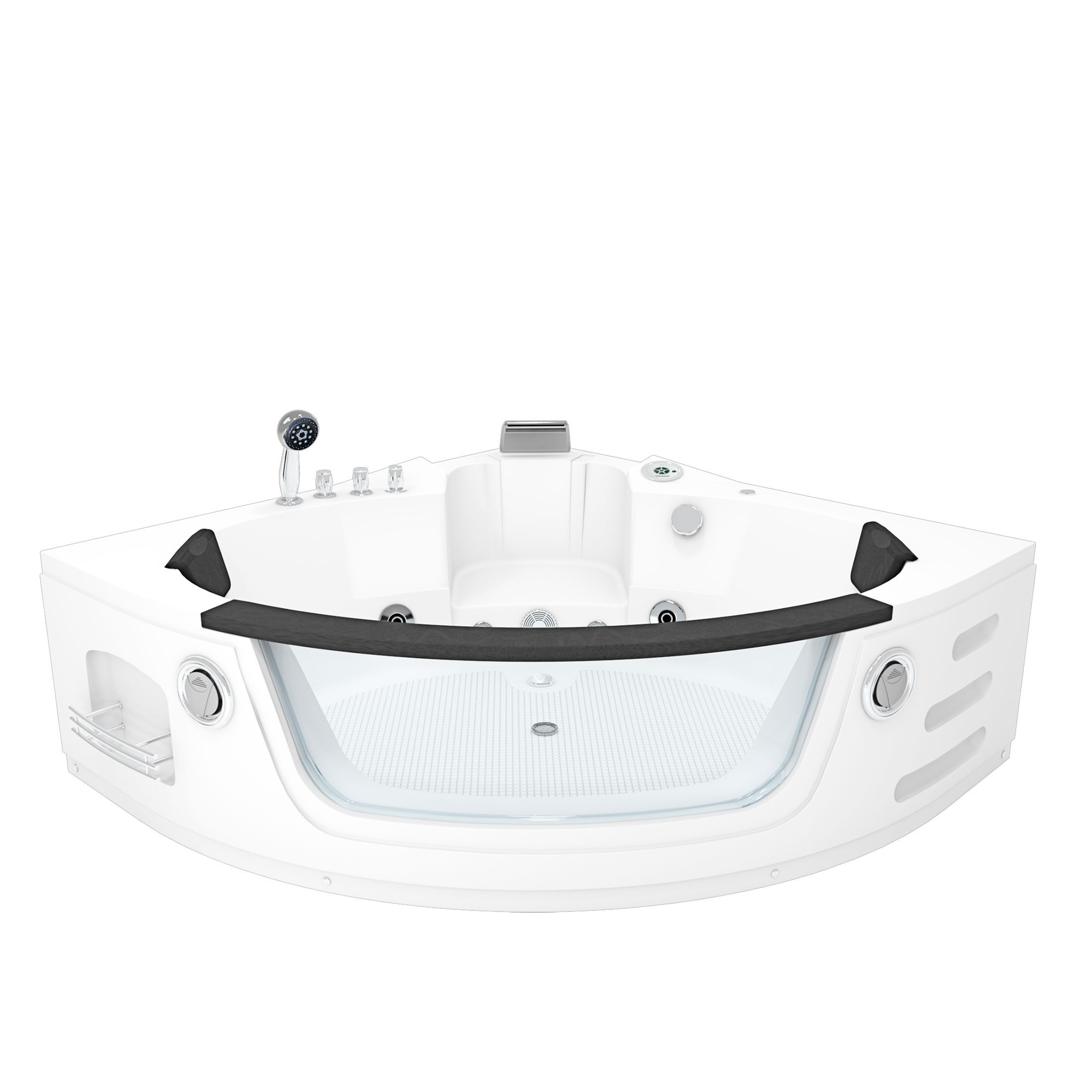 AcquaVapore Whirlpool-Badewanne Whirlpool Pool Badewanne Wanne W05 140x140cm, (1-tlg), mit Ablaufgarnitur