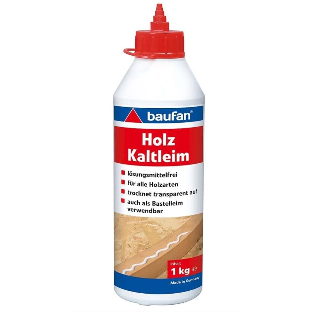 baufan® Bastelkleber Holz-Kaltleim Bastelleim Holzleim Holzkleber, Für Holz, Textilien, Leder, Papier und Pappe
