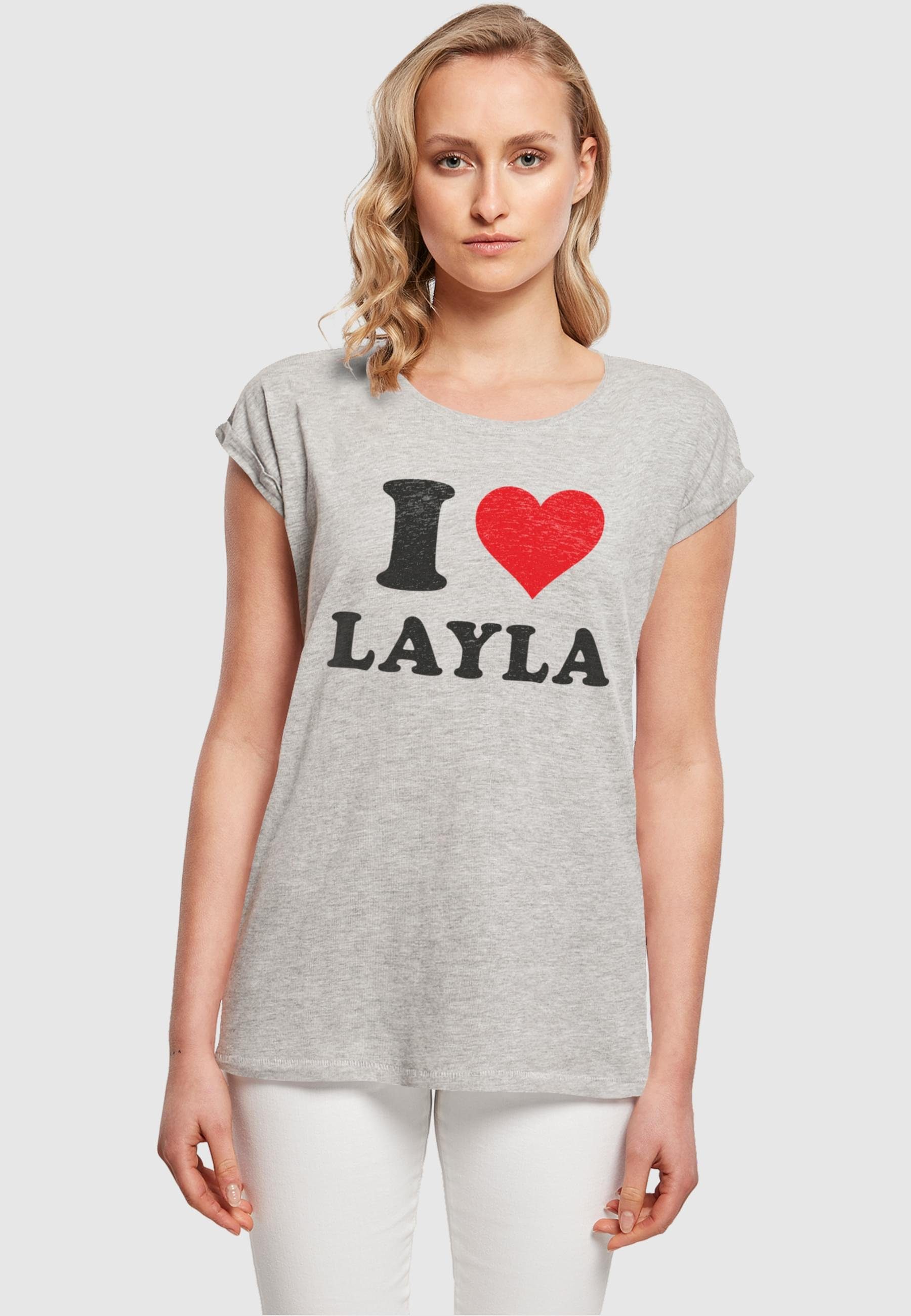 Merchcode T-Shirt I Love Damen Layla heathergrey T-Shirt Ladies (1-tlg)