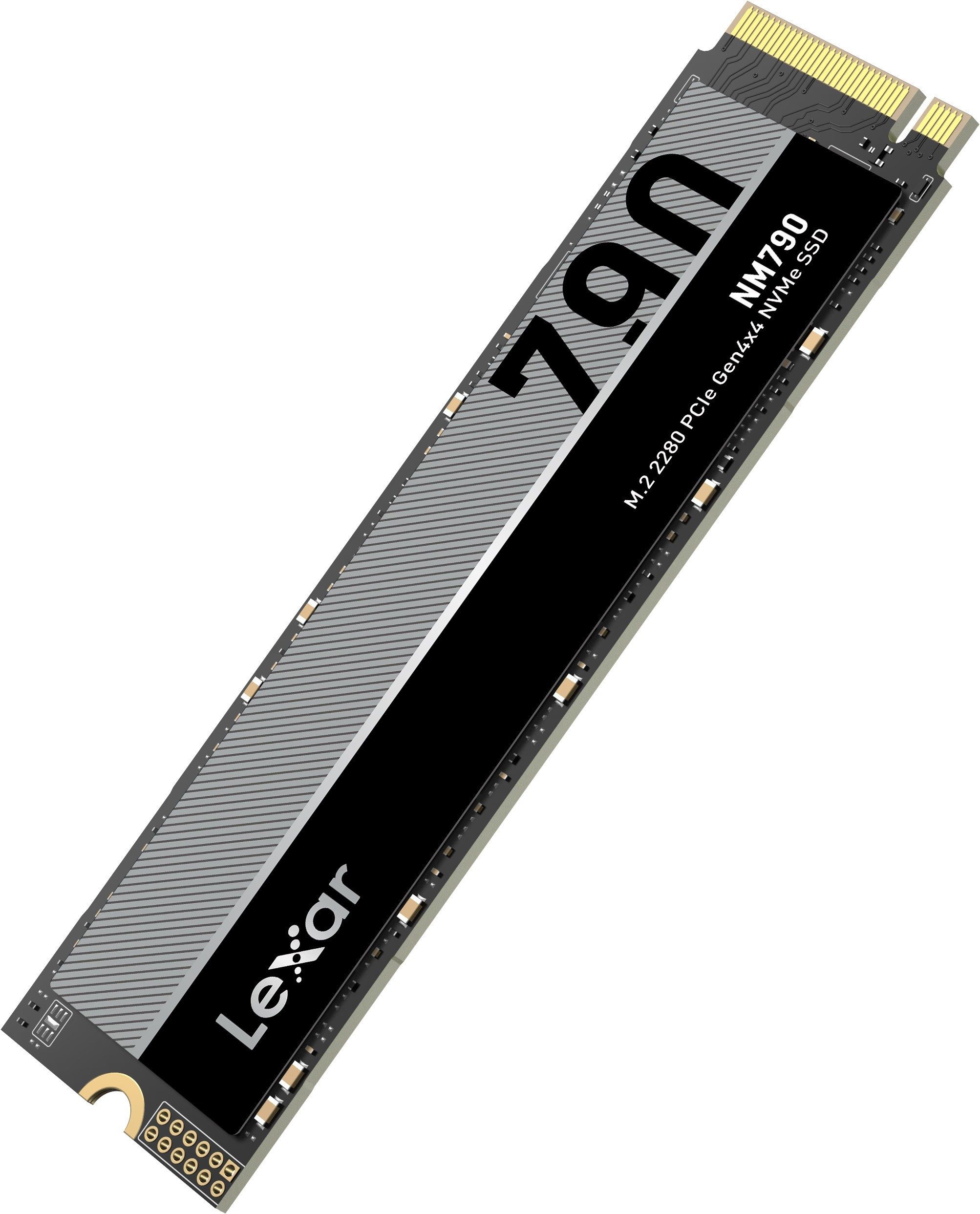 Lexar NM790 4TB NVMe SSD Gaming Gen4 4000GB interne SSD (4 TB) M.2" 7400 MB/S Lesegeschwindigkeit, 6500 MB/S Schreibgeschwindigkeit, Features: PCIe Gen4x4, NVMe, HMB 3.0, SLC Caching, hohe Effizienz
