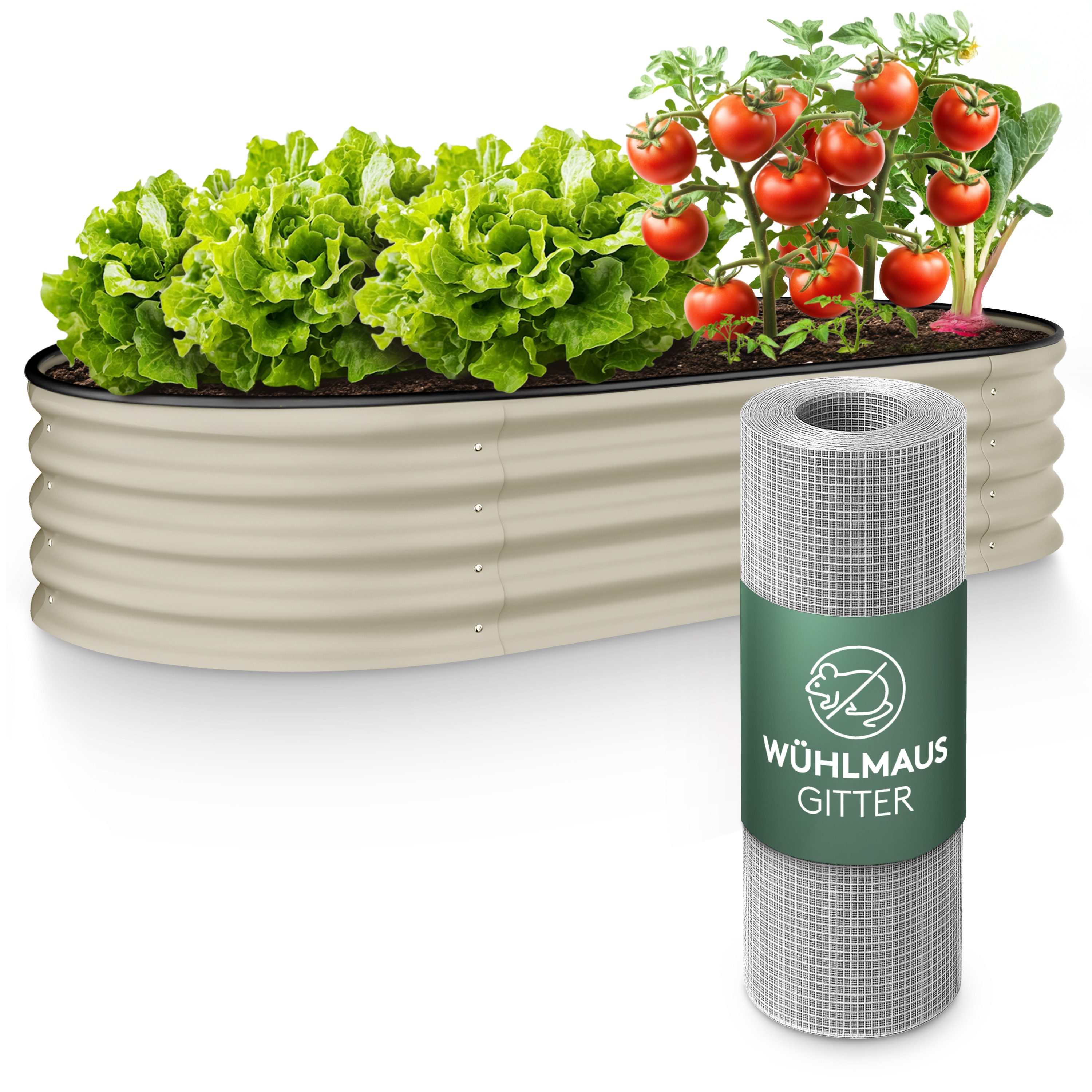 GRUNA Hochbeet GRUNA - Hochbeet Metall I 6 in 1 Modular Hochbeete-Kit