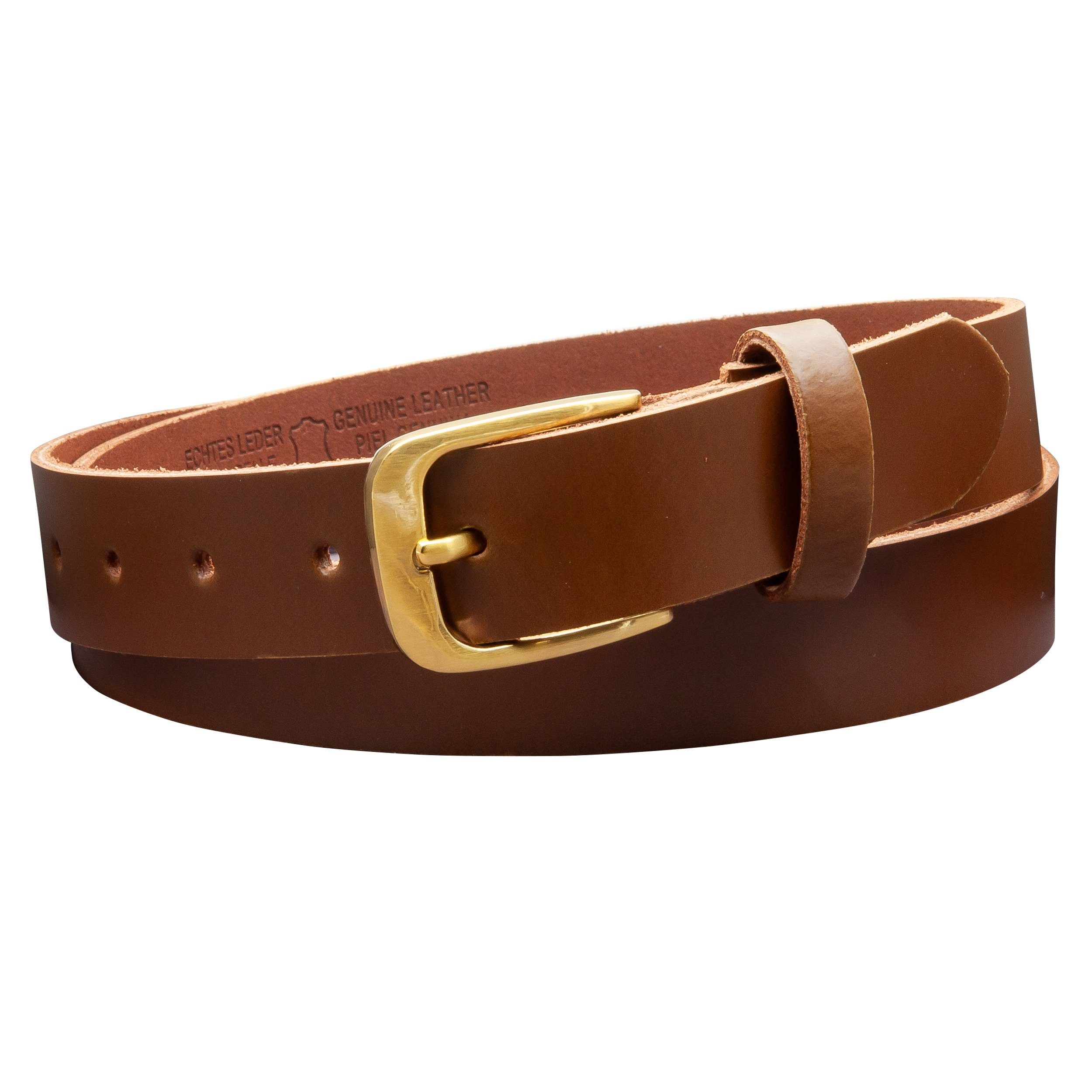 COLOGNEBELT Ledergürtel OM316-PL-Hellbraun MADE IN GERMANY, Hellbraun Kürzbar, 100 % Echtleder, Aus einem Stück, Unisex