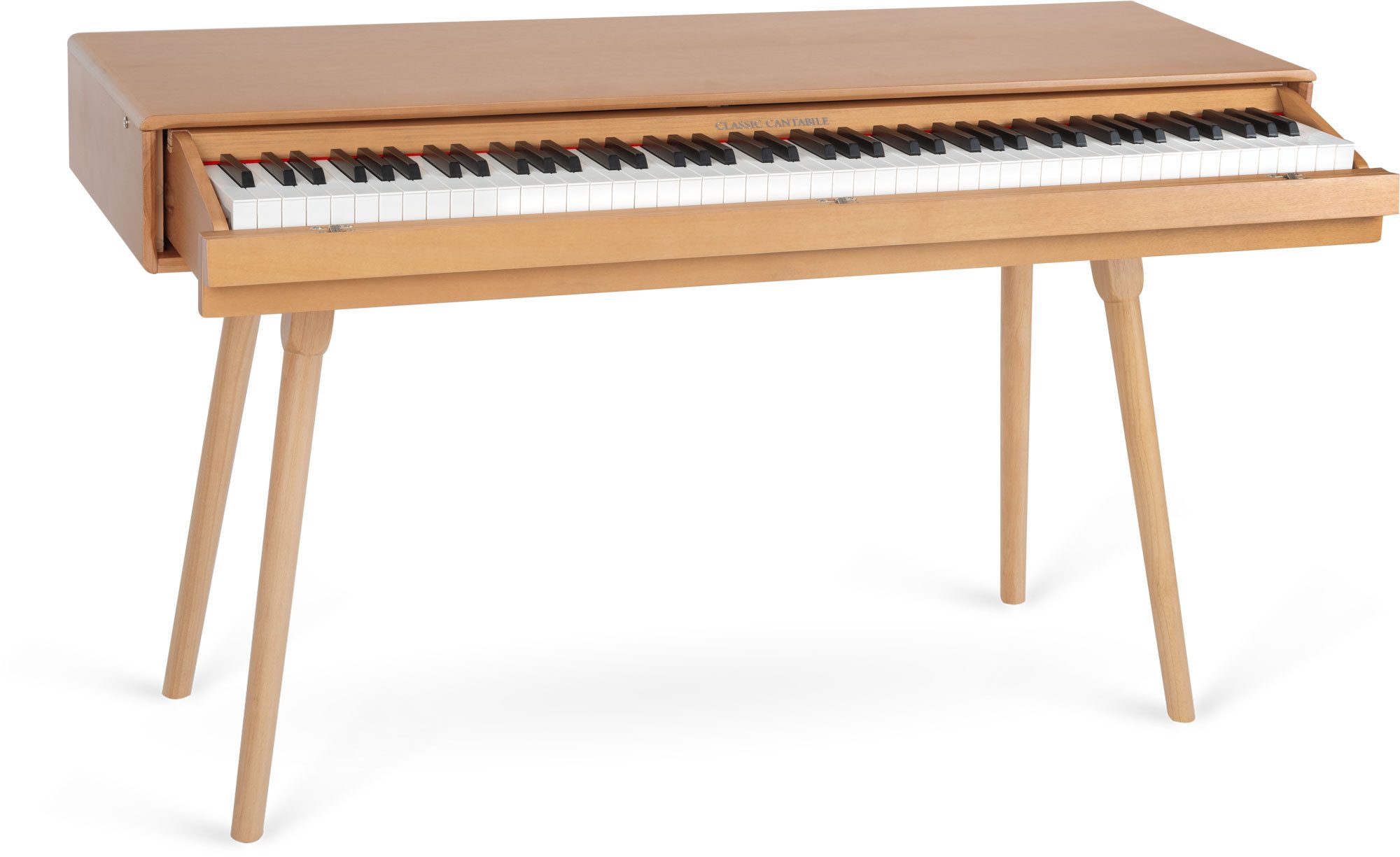 Classic Cantabile Digitalpiano DP-730 OK Eiche Deluxe Set (Set, inklusive Kopfhörer, Klavierbank und Klavierschule), Tisch mit eingebautem Digitalpiano 88 Tasten mit Hammermechanik