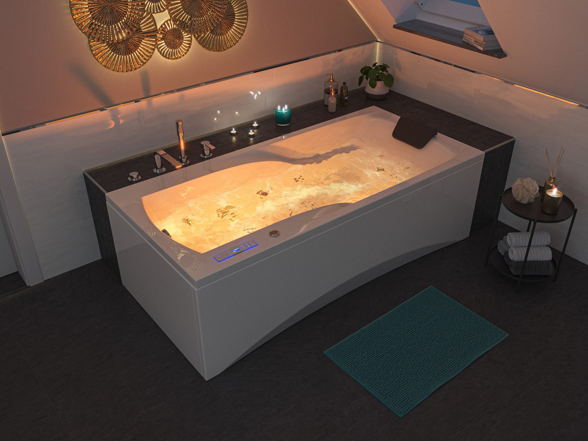 Magnolia Home Whirlpool Rechteck Whirlpool Centauri 190x90 rechts Made in Germany 18 Düsen ohn