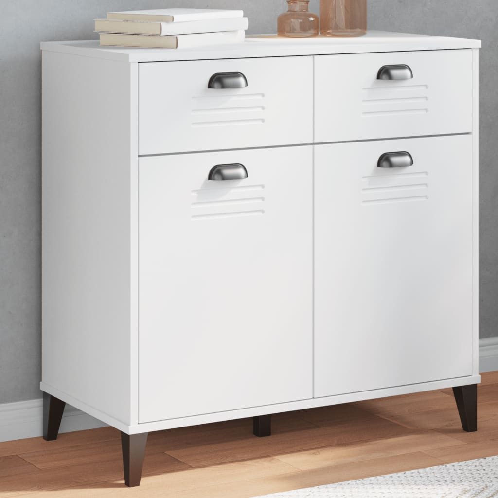 vidaXL Sideboard Sideboard VIKEN Weiß 80x40x80 cm Holzwerkstoff (1 St)