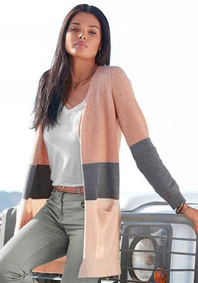 Vivance Cardigan mit Colorblock-Optik