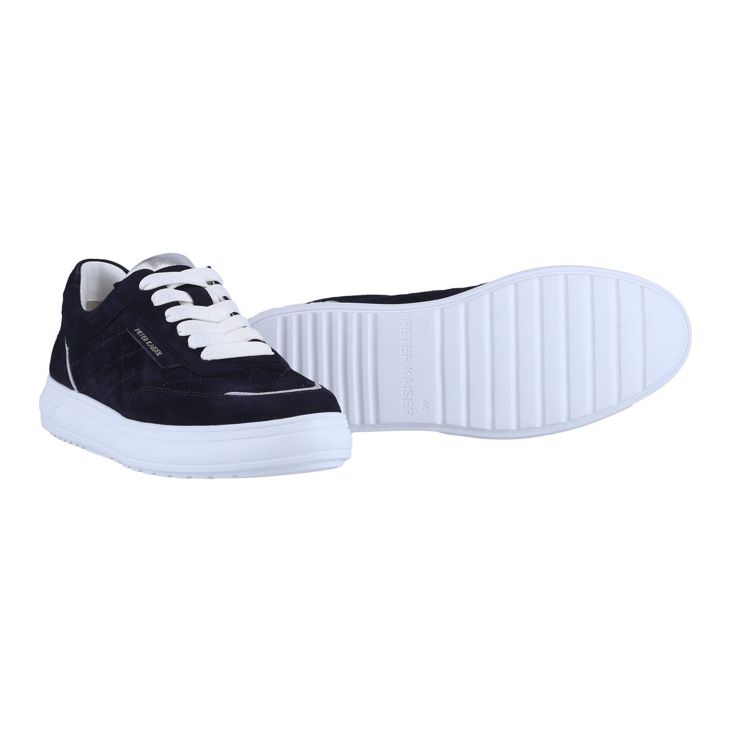 Peter Kaiser 41 (Veloureder) dunkelblau/silber Damen Sneaker