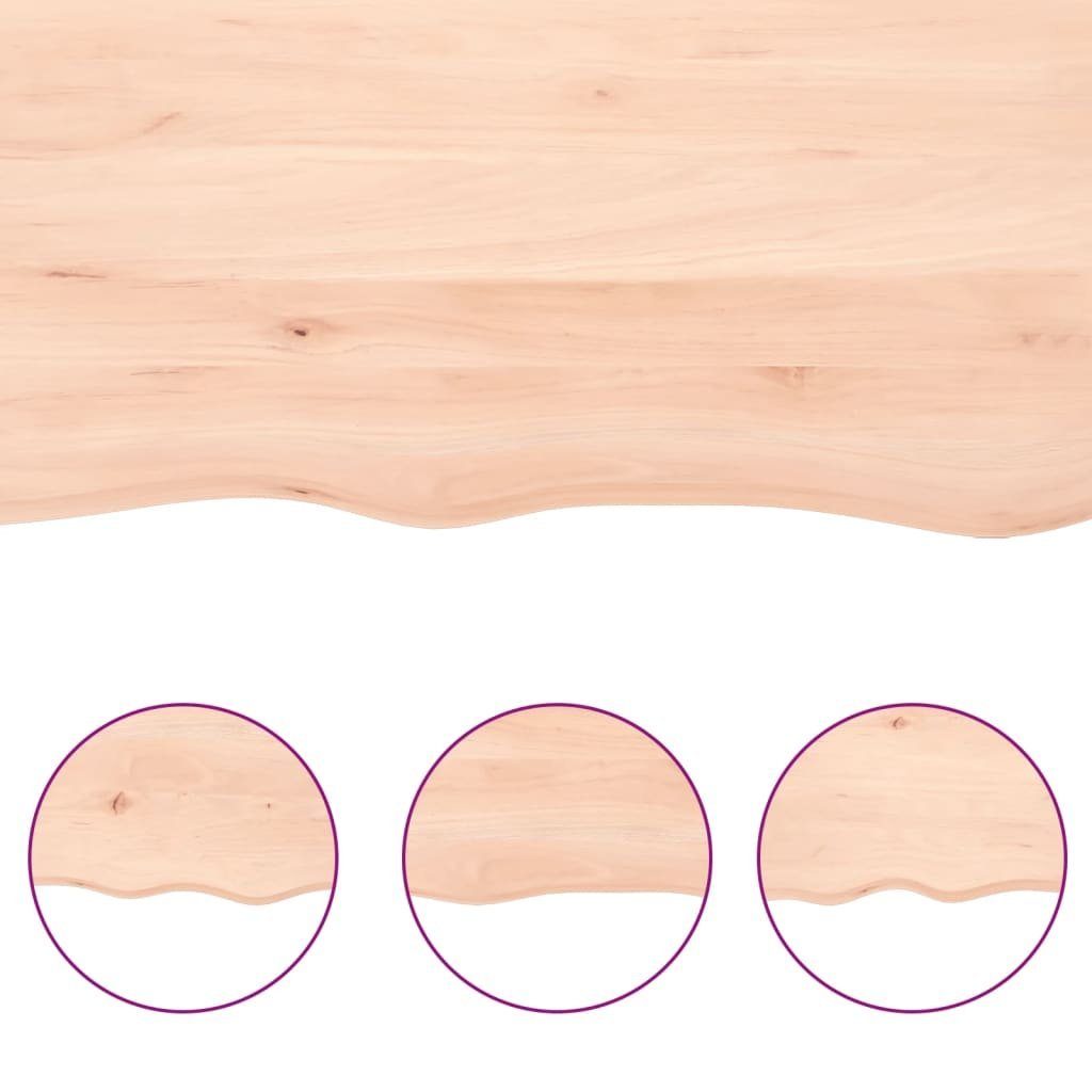 Baumkante St) cm furnicato 200x50x(2-4) Tischplatte Massivholz (1 Unbehandelt