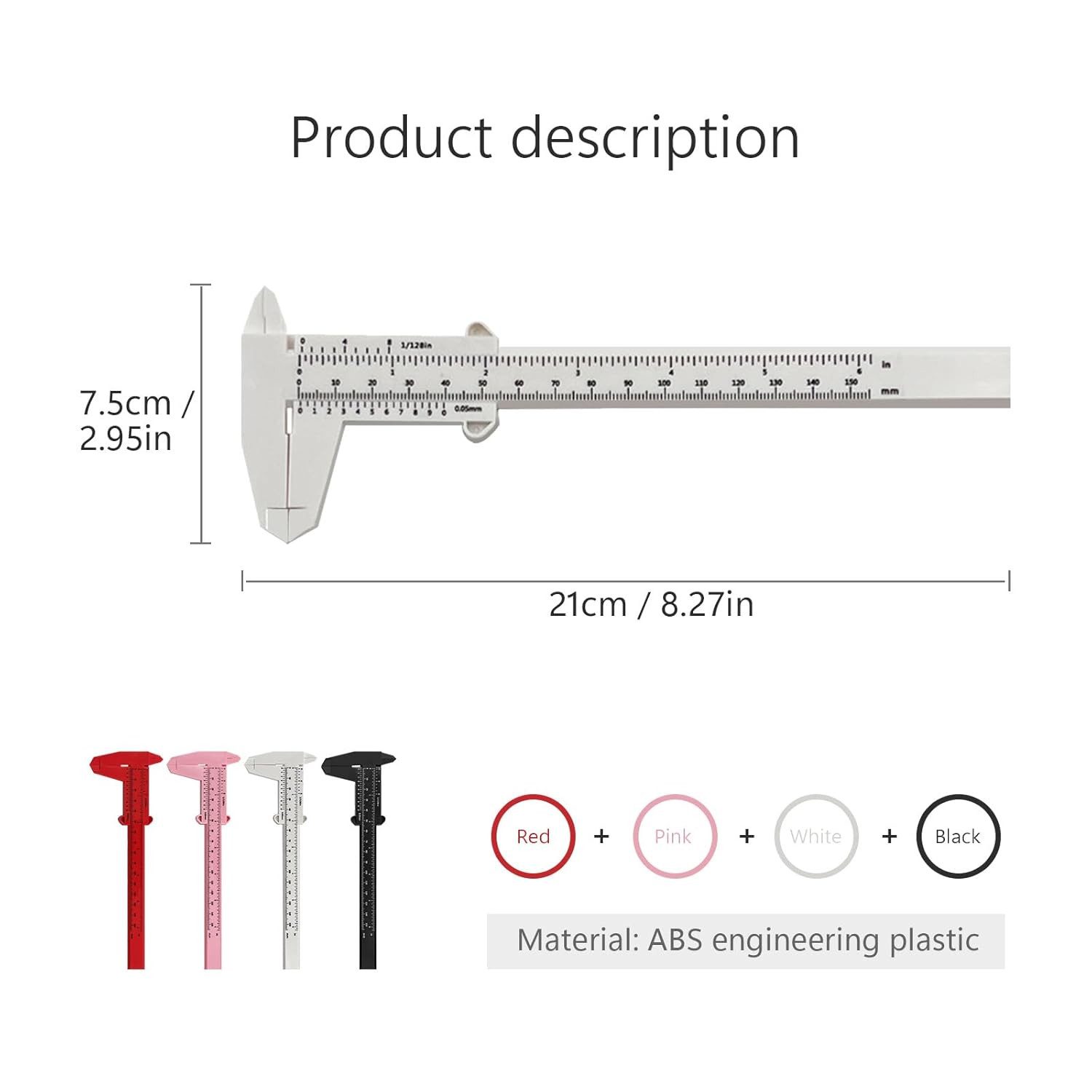 FELIXLEO Messschieber 4er Set Digitaler Messschieber 150mm 0,01mm Präzisions-Schieblehre., 1-St.
