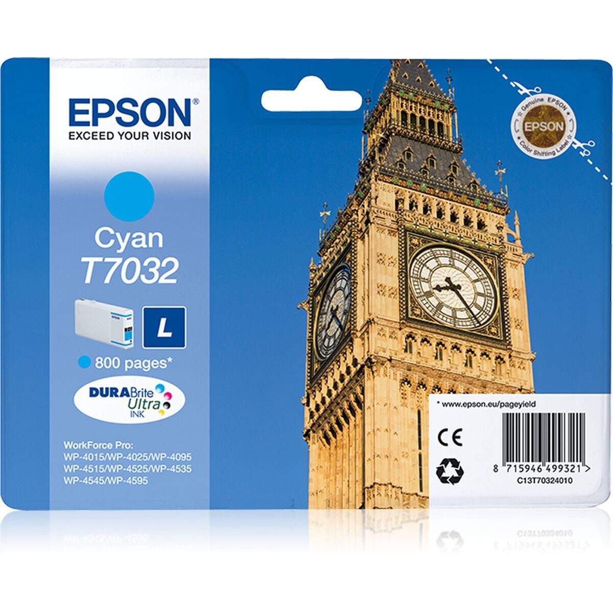 Epson Original Toner Epson C13T70324010 Türkis Tintenpatrone