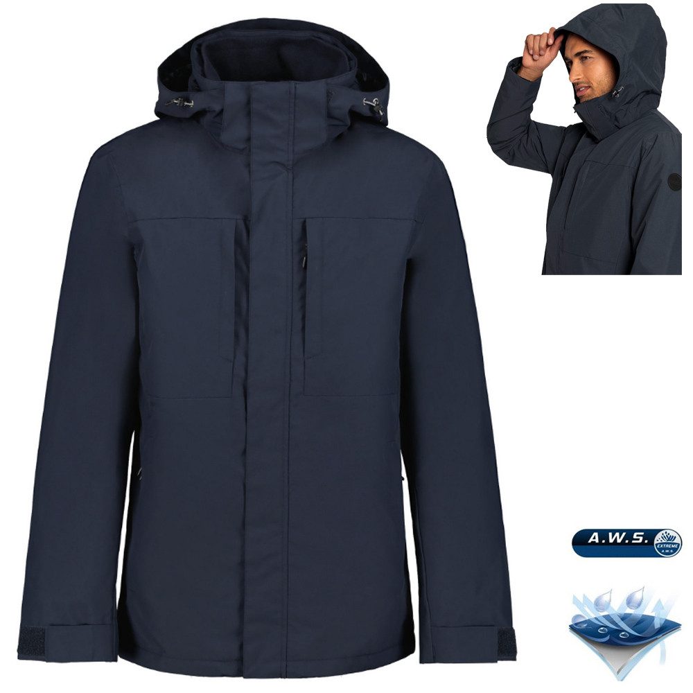 Hardshelljacke Icepeak - warme, wasserdichte gefütterte Outdoorjacke ALSTON, navy