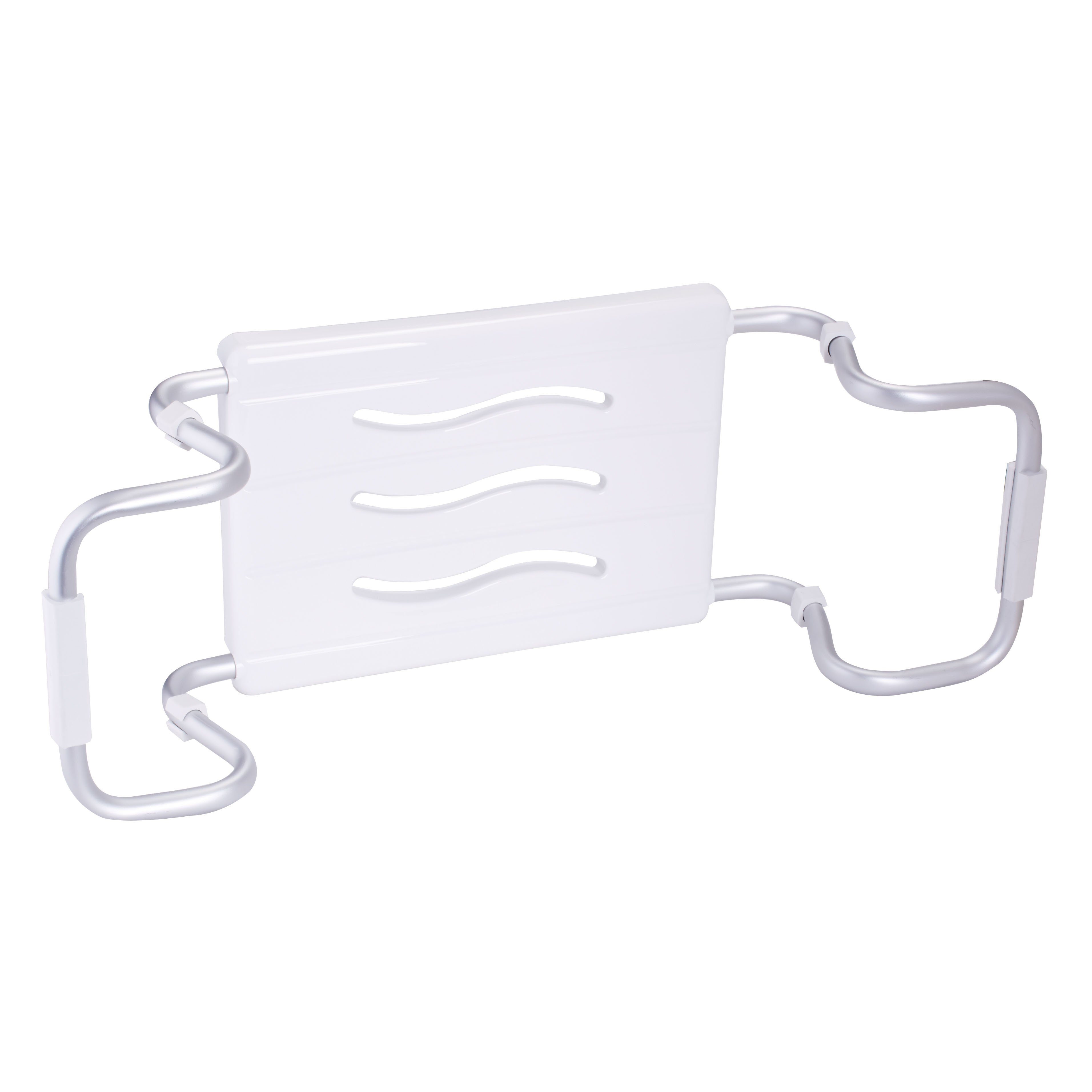 MSV Badewanneneinhängesitz Badewannensitz ausziehbar 50-70 cm, belastbar bis 150 kg, Zum einfachen Einhängen, passend für alle Standard-Badewannen durch anpassbare Breite, Sitzfläche ca. 36 x 26 cm