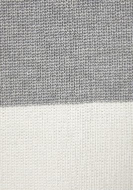 LASCANA Strickpullover mit Colorblock-Streifen, Damenpullover aus Baumwoll-Mix