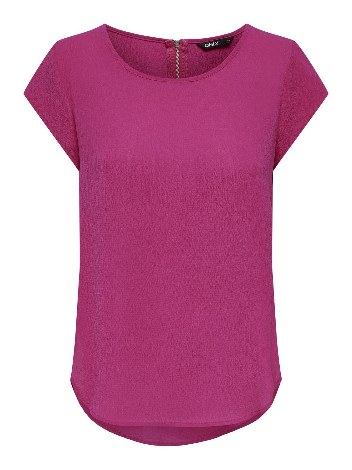 ONLVIC Berry Shirt Rundhalsausschnitt mit Tee Regular Top ONLY (2-tlg) Kurzarm T-Shirt (15284243) Damen Very Fit Basic