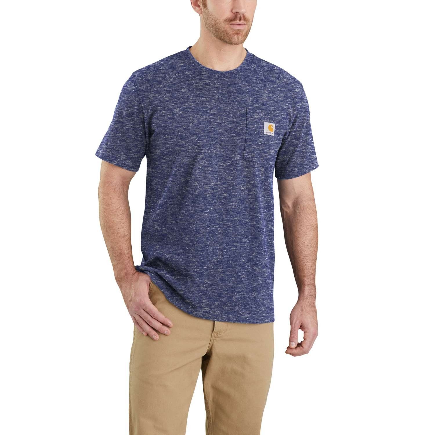 Carhartt T-Shirt K87 Pocket mit Brusttasche SCOUT BLUE SNOW HEATHER | T-Shirts