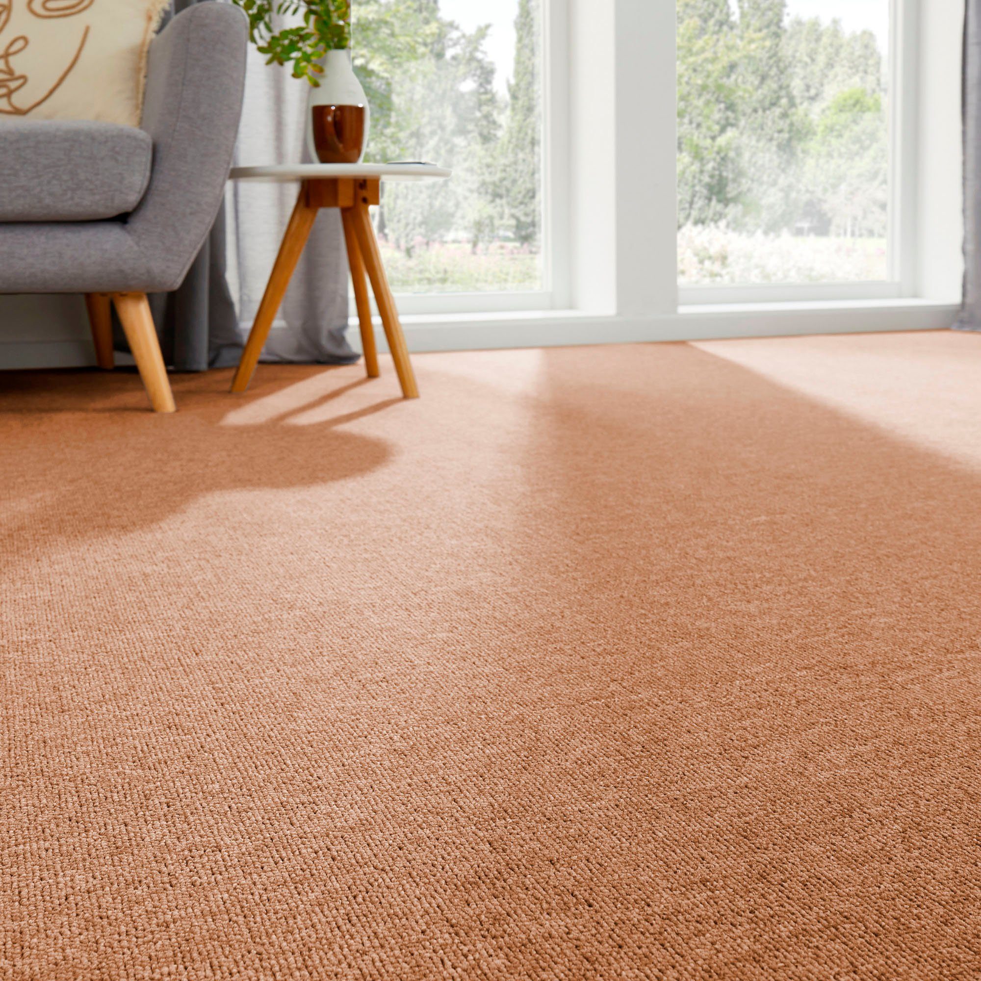 Andiamo Teppichboden Bob, Feinschlinge, Made in Netherlands, rechteckig, Höhe: 4,5 mm, meliert, Breite 200, 400 oder 500 cm, strapazierfähig & pflegeleicht