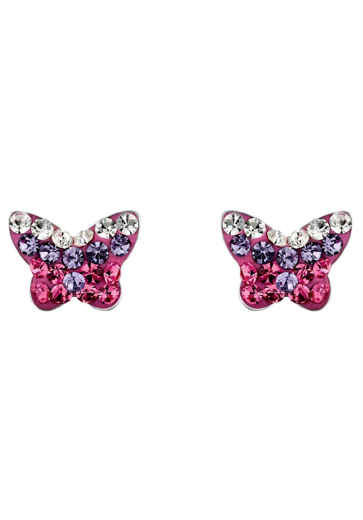 Amor Paar Ohrstecker Schmetterling, mit Glasstein