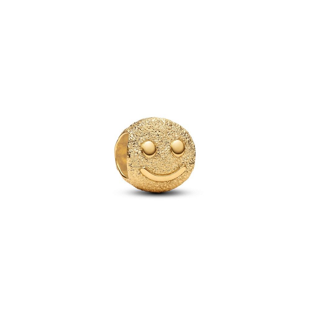 Pandora Charm-Einhänger Pandora Moments Strukturiertes glückliches Gesicht Mini Charm 764526C0 (1-tlg)