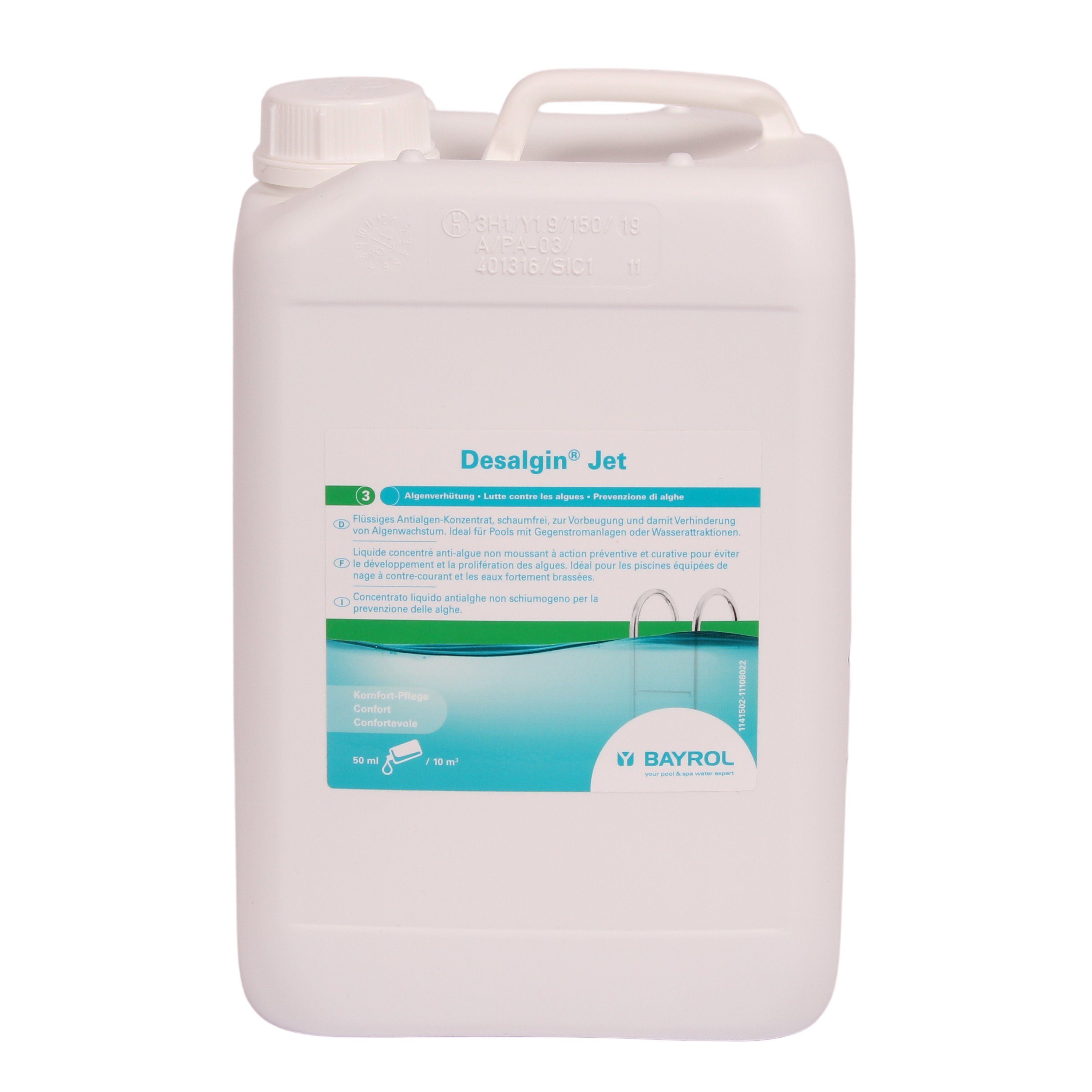 Poolpflege Bayrol Desalgin Jet 6 Liter Algenverhüter Algezid Vorbeugung schaumfre