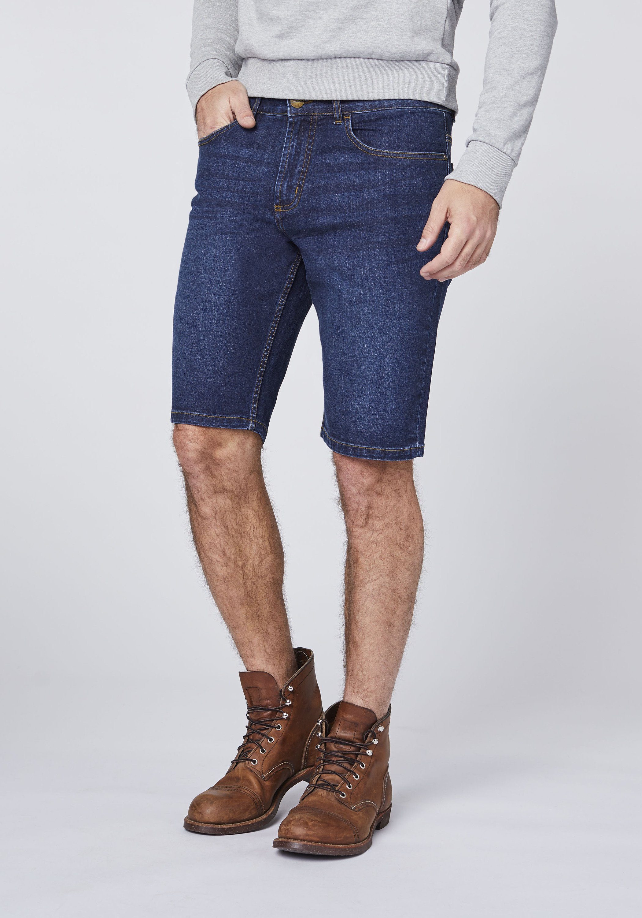 Oklahoma Jeans Bermudas aus elastischem Denim