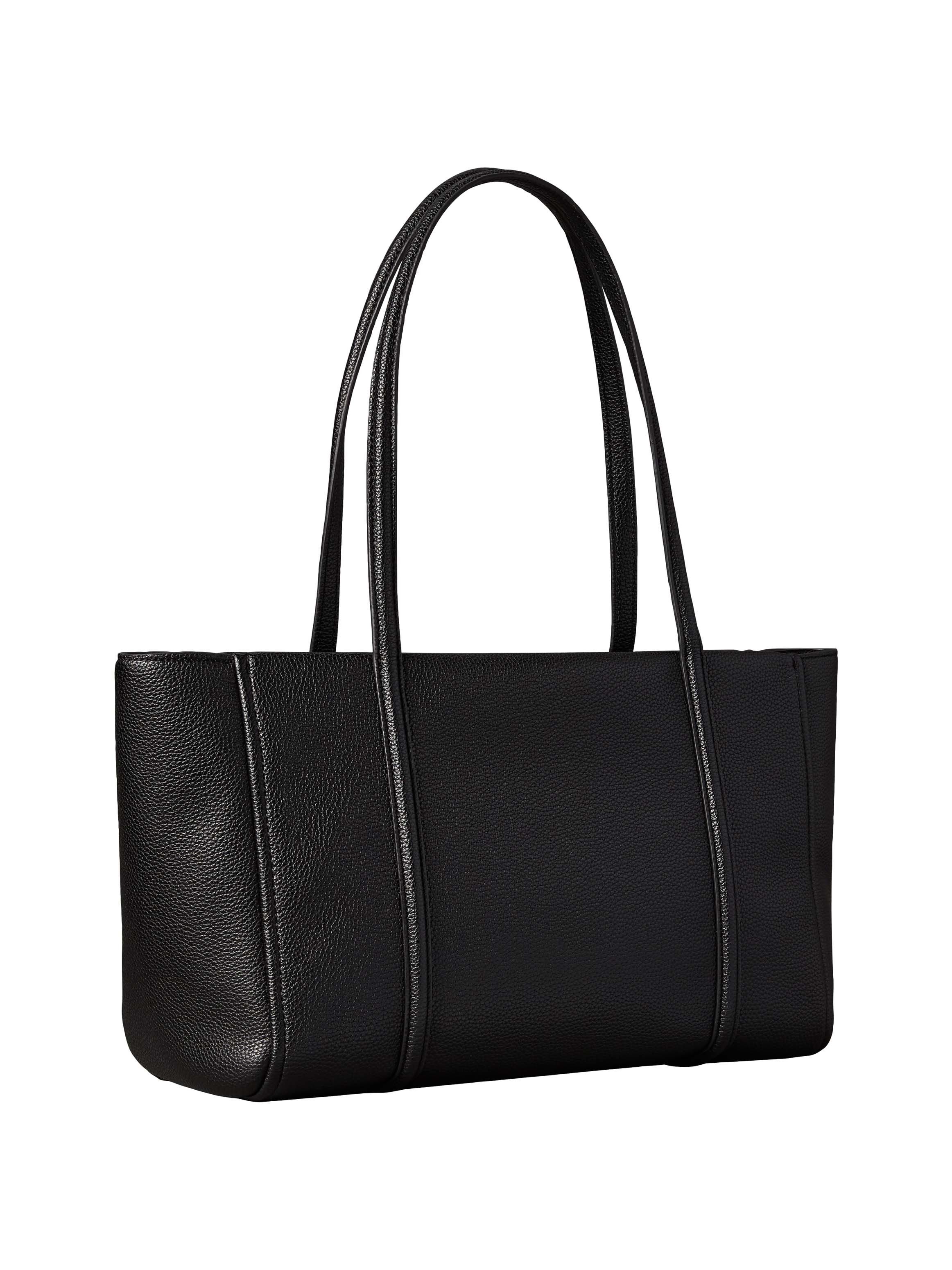 Calvin Klein Tragetasche EMBLEM HW PEBBLE TOTE, Handtasche, Henkeltasche, Schultertasche mit Logoschriftzug