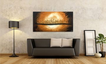 WandbilderXXL Gemälde Egypt Gold 140 x 70 cm, Abstraktes Gemälde, handgemaltes Unikat