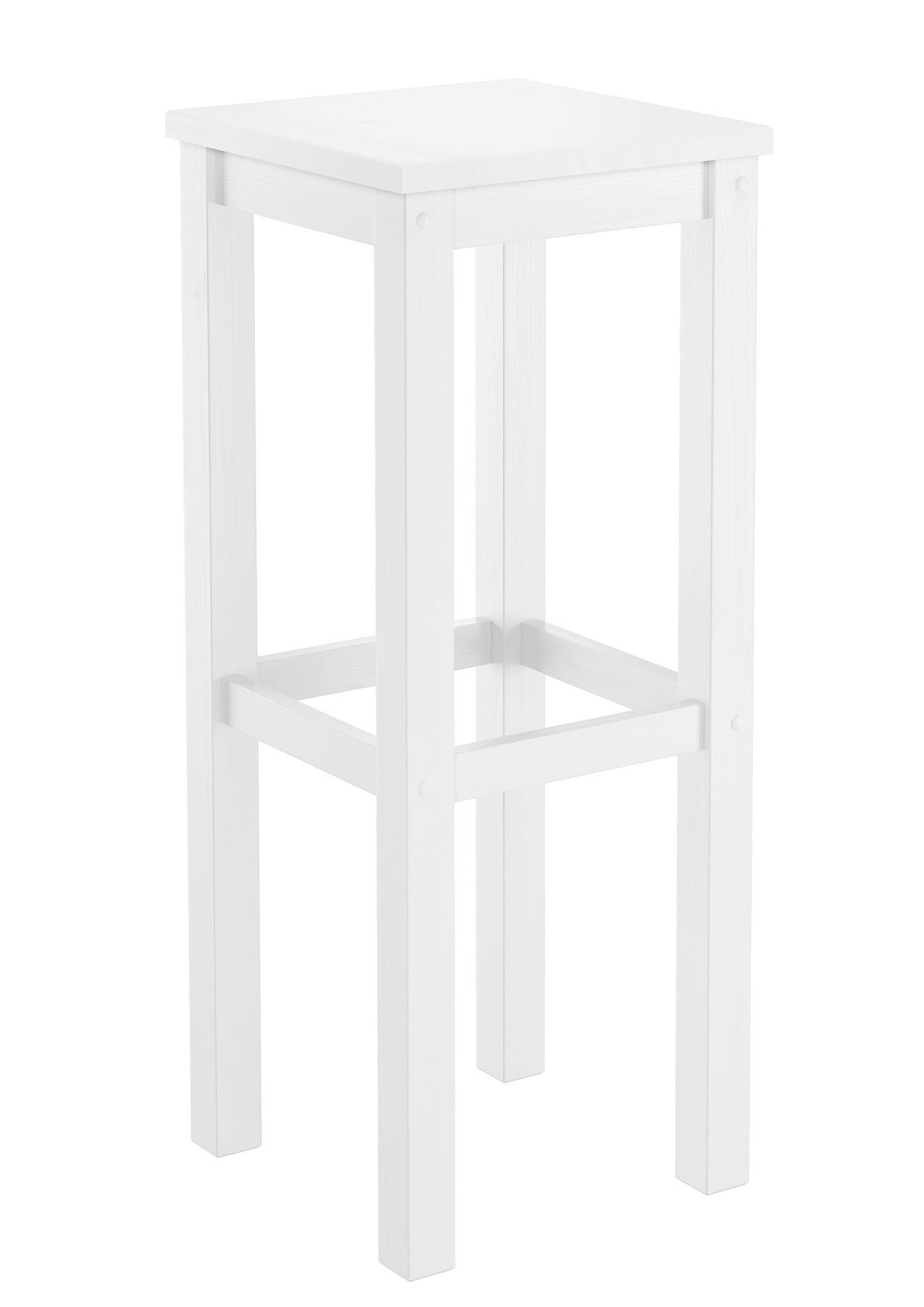 ERST-HOLZ Arbeitshocker Weißer Barhocker Tresenhocker Kiefer Massivholz Wäh günstig online kaufen