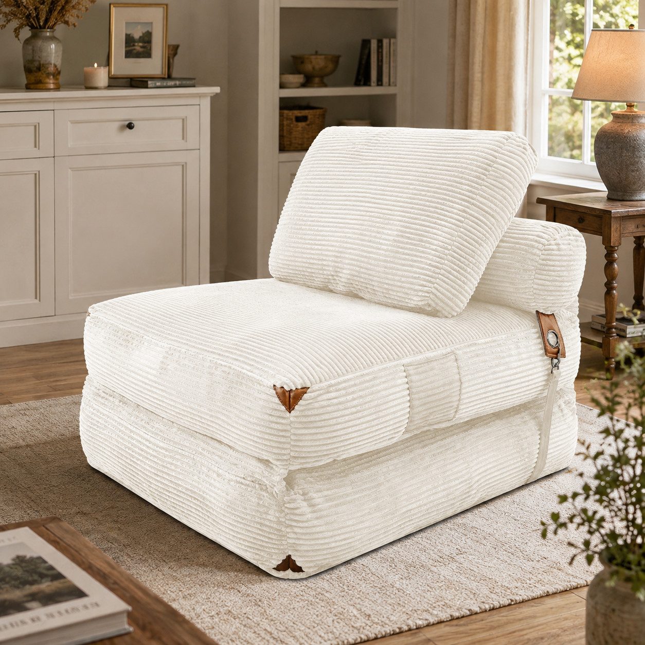 VUZINIC Schlafsofa 2-in-1 faltbarer Sessel-Sofa, ergonomischer Halt, 1 Teile, vakuumverpackt, montagefrei, weich, Wohnung & Büro