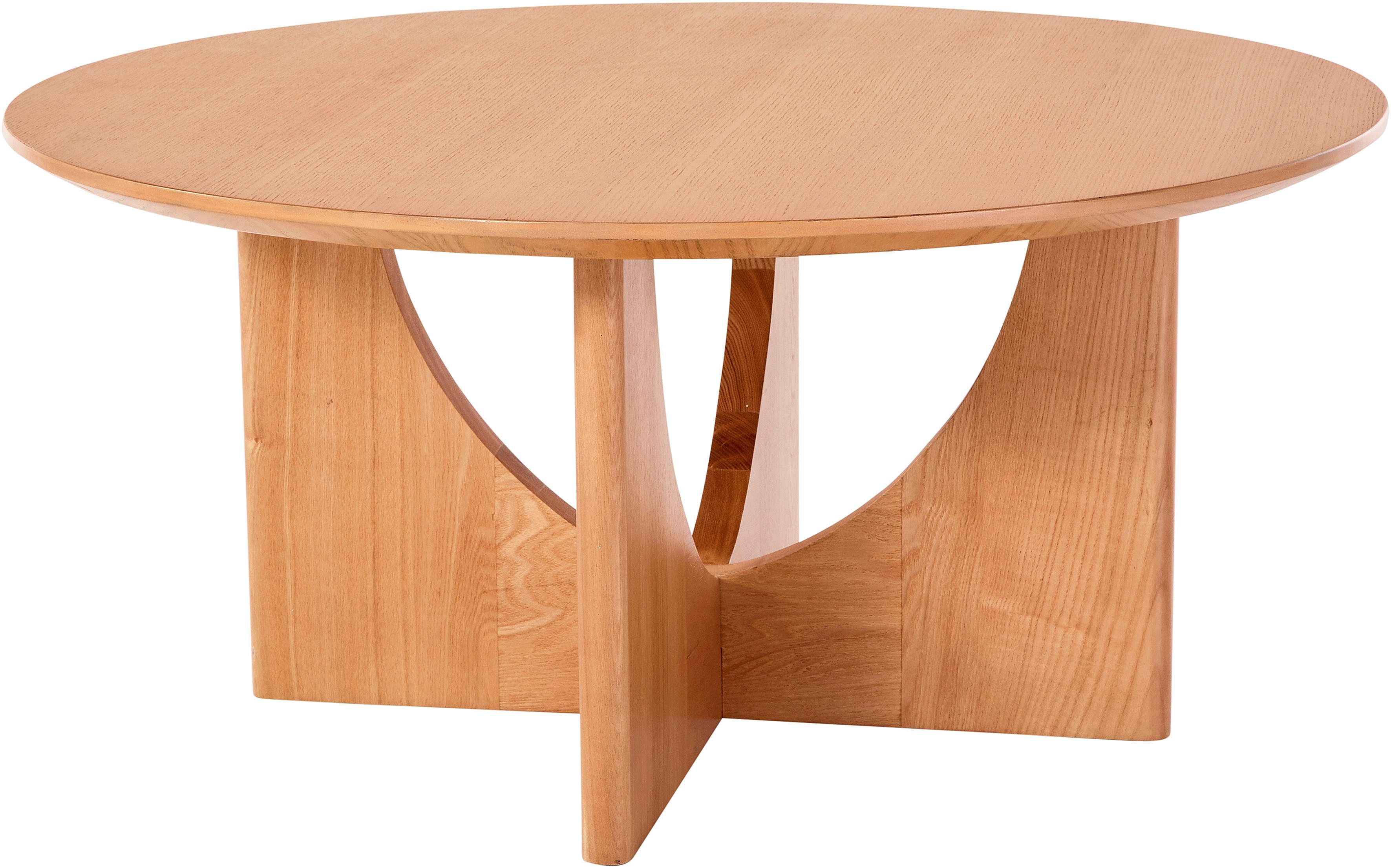 LeGer Home by Lena Gercke Couchtisch Lareen, massives Eschenholz, markantes Kreuzfuß-Design, Breite 85 cm – Bild 3 von 5