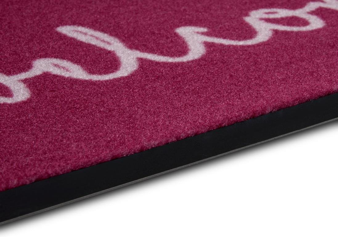 Fußmatte Cozy pink Waschbar, Höhe: Schmutzfangmatte, Home, Outdoor, mm, 5 HANSE rechteckig, Innen, Wetterfest Rutschfest, Welcome