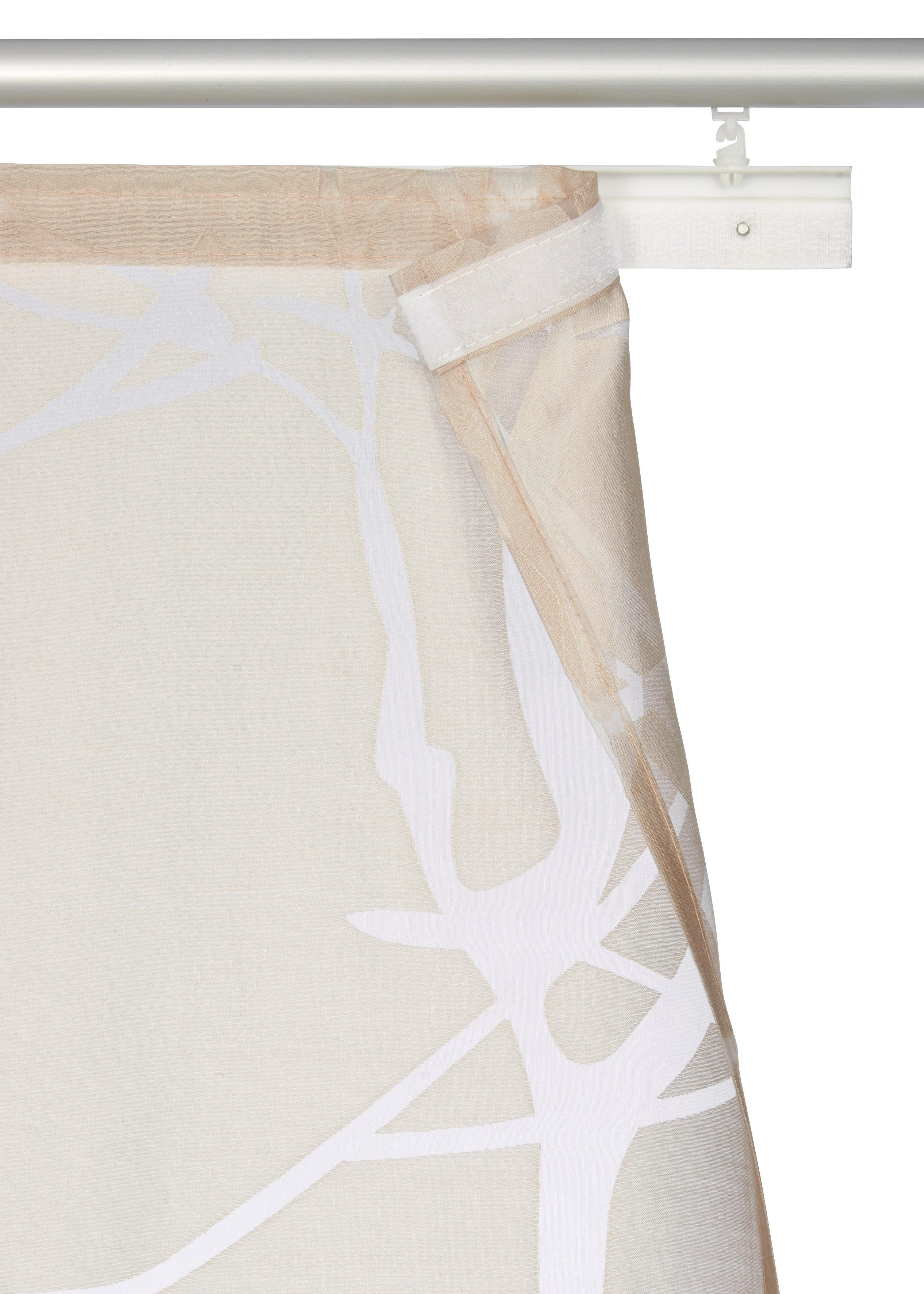 OTTO home Schiebegardine Anna (1 St), Klettband, halbtransparent, Ausbrenner, Inkl. Befestigungszubehör, Breite: 57 cm