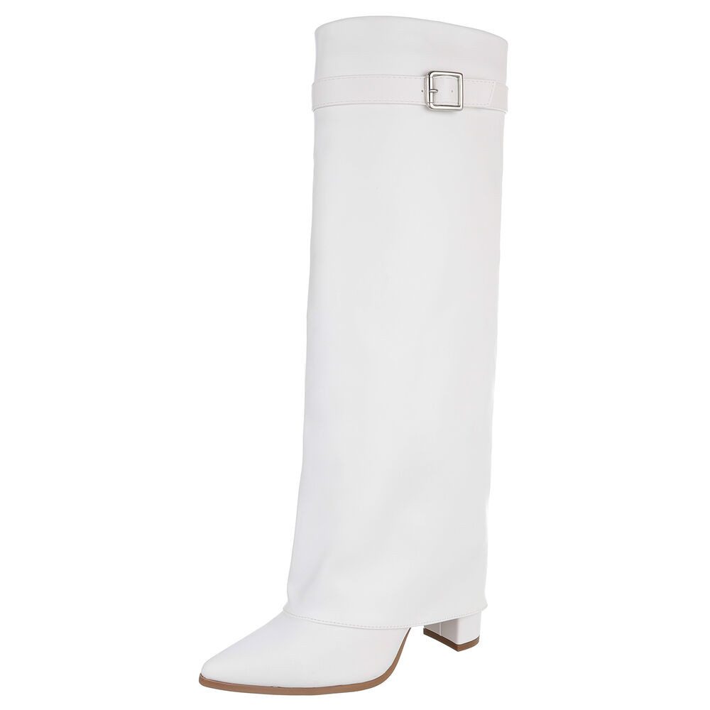 Ital-Design Modische Stiefel mit Blockabsatz und eleganten Details High-Hee günstig online kaufen