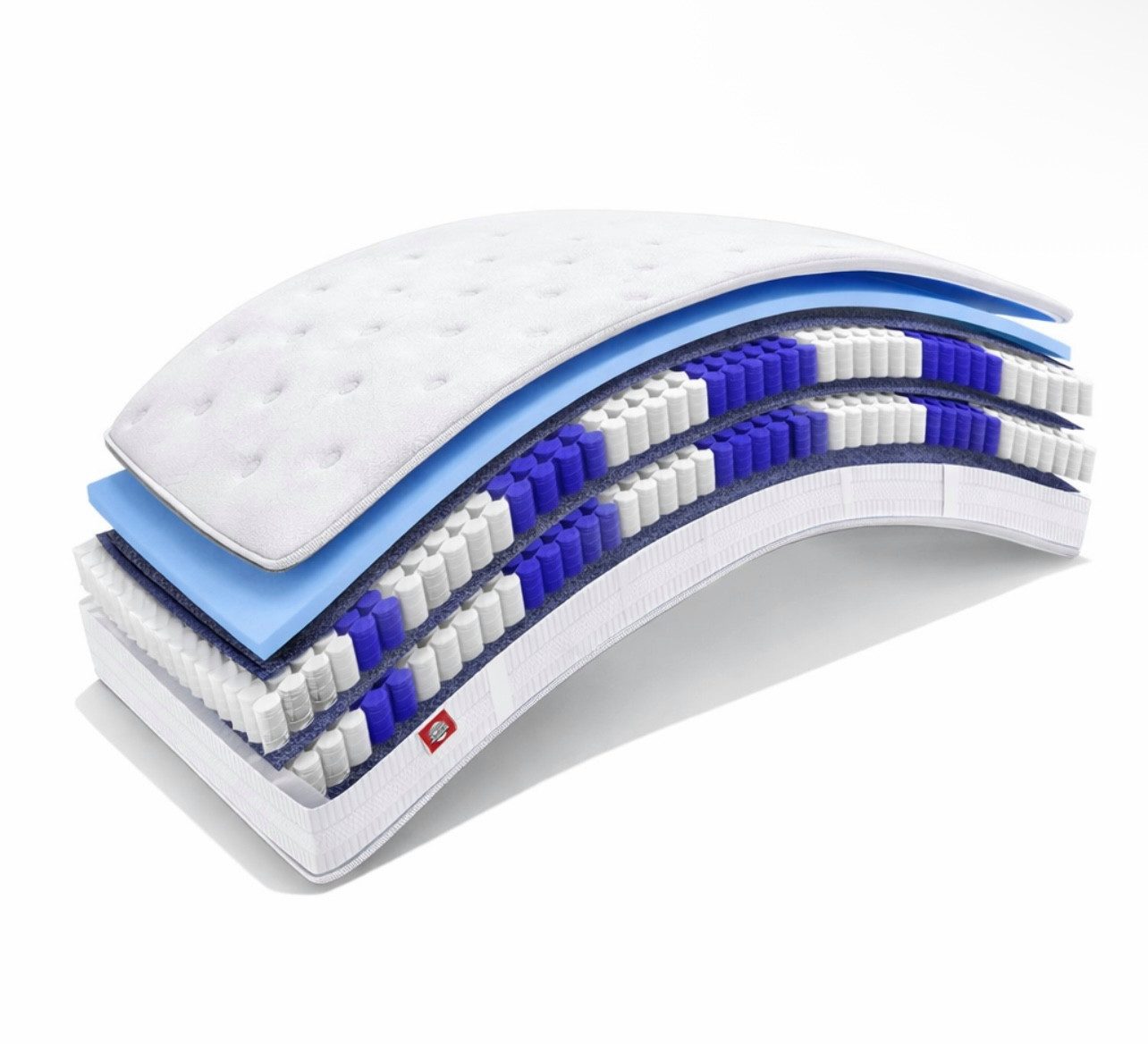 Boxspringmatratze 33cm hoch XXL, Doppel Taschenfederkern Matratze, TerraMed BOX, Matratzen Perfekt, 33 cm hoch, (Intergierter Kaltschaumtopper, 90x200, 100x200, 120x200, 140x200, 160x200, 180x200, 80x200cm), Härtegrad H2, H3, H4, H5 möglich