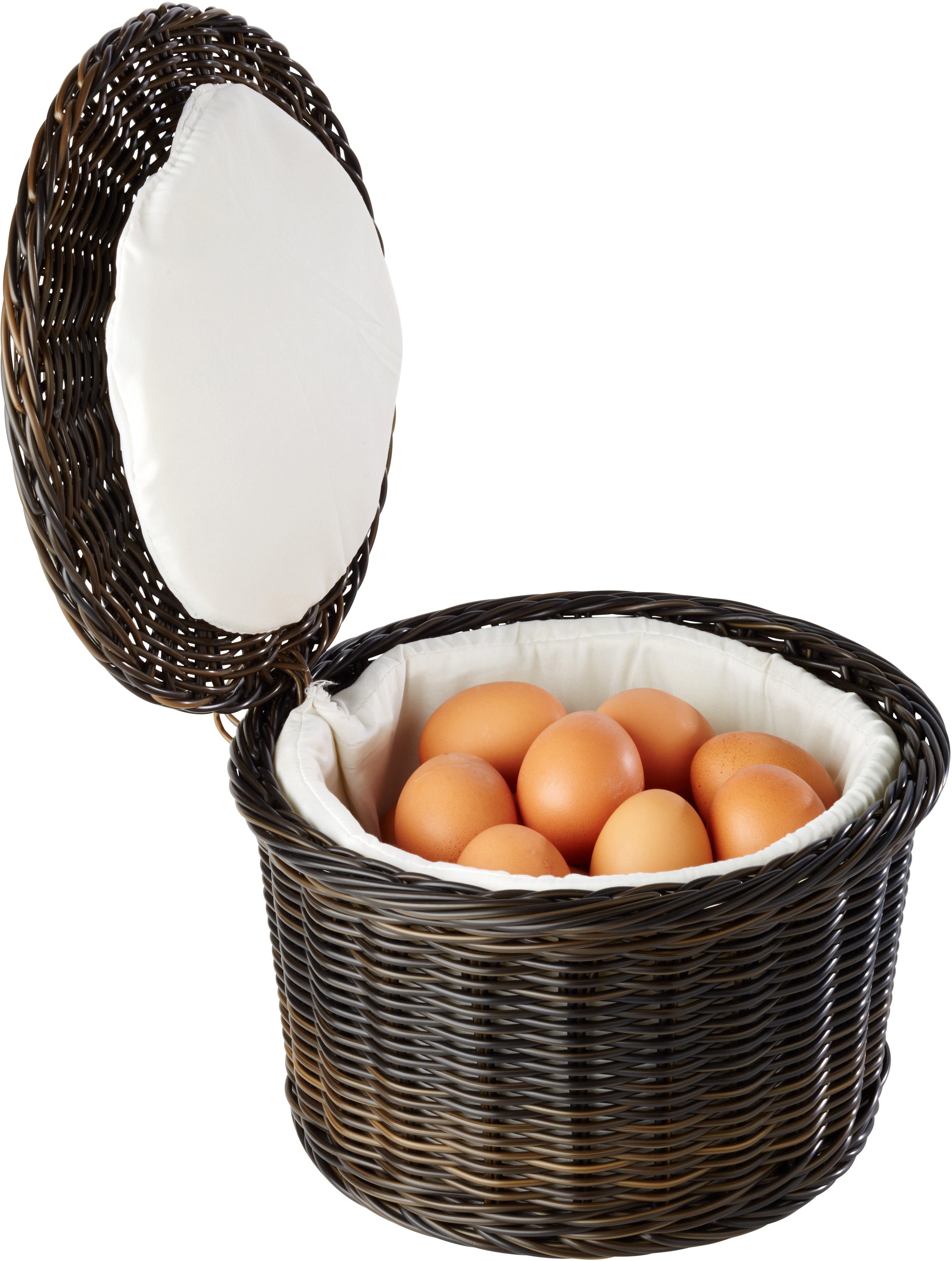 APS Eierkorb PROFI LINE, Kunststoff, (1-tlg), für ca. 20 Eier, Ø 26 cm, inkl. Stoff-Futter