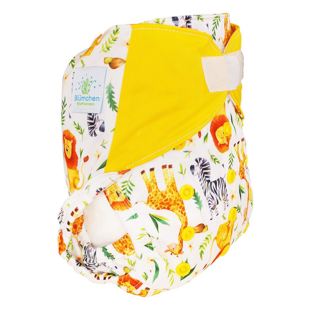Blümchen Stoffwindeln Blümchen Überhose One Size Klett 3,5 bis 15 kg PUL wasserdicht