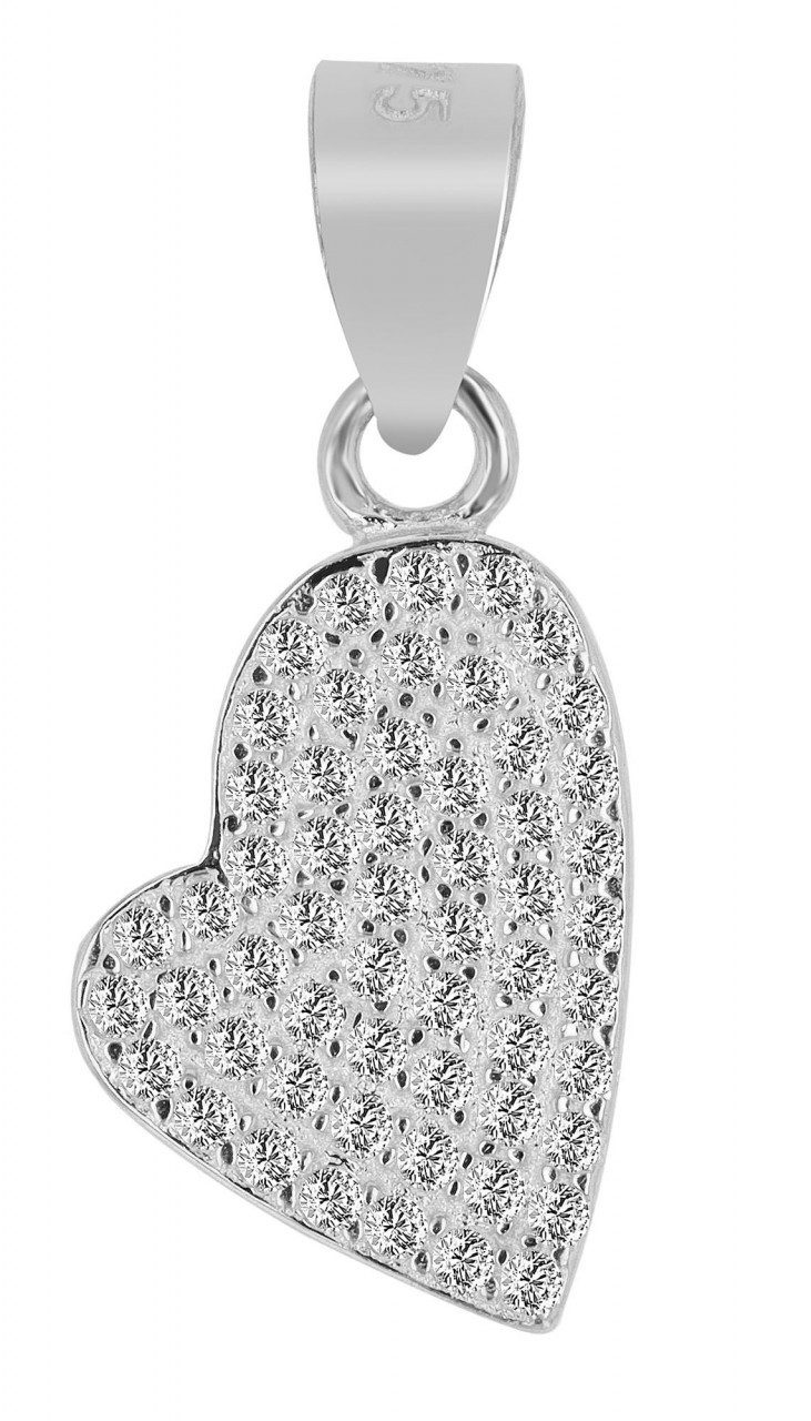 Adelia´s Kettenanhänger zeitloser Herz Anhänger aus 925 Sterling Silber