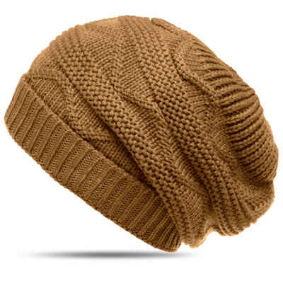 Caspar Beanie MU115 grob gestrickte Damen Winter Mütze