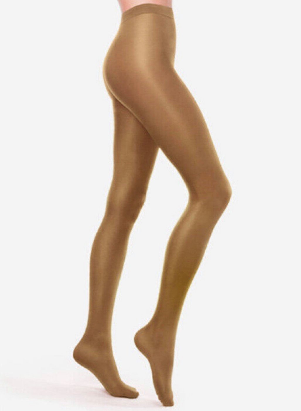 Strumpfhose blickdichte Strumpfhose für Damen aus Mikrofaser 100 Den BEIGE 3