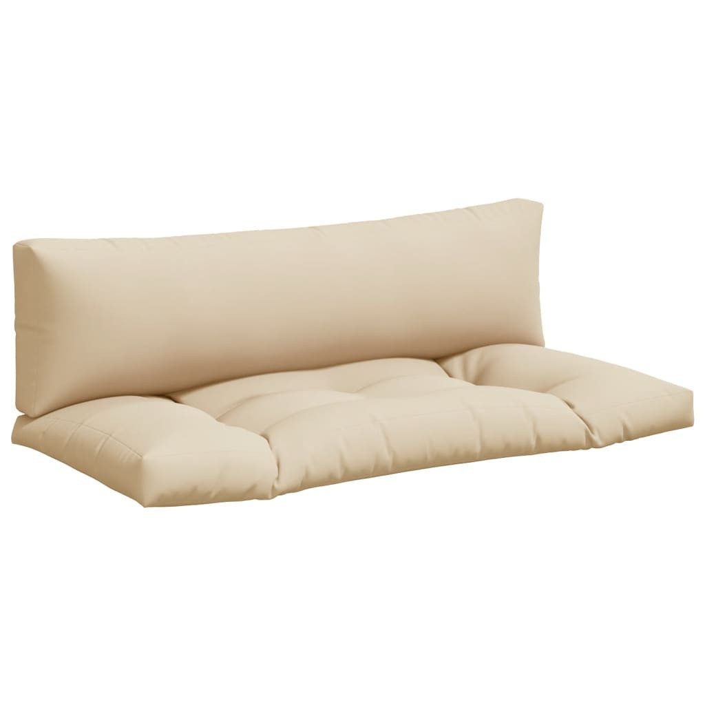 vidaXL Sitzauflage Palettenkissen 2-tlg. Beige Stoff, günstig online kaufen