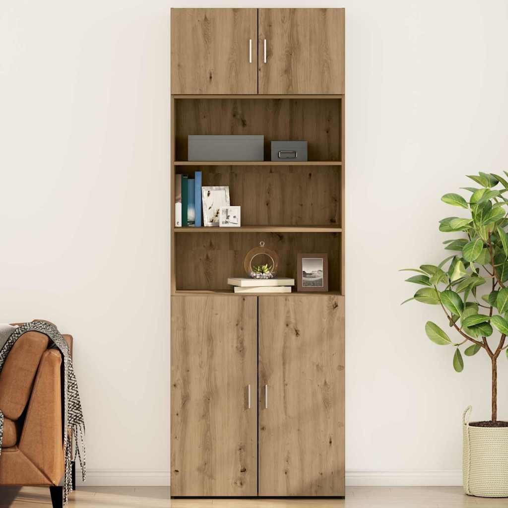 vidaXL Hängeschrank Wandschrank Artisan-Eiche 80 x 42,5 x 40 cm Holzwerkstoff (1-St)