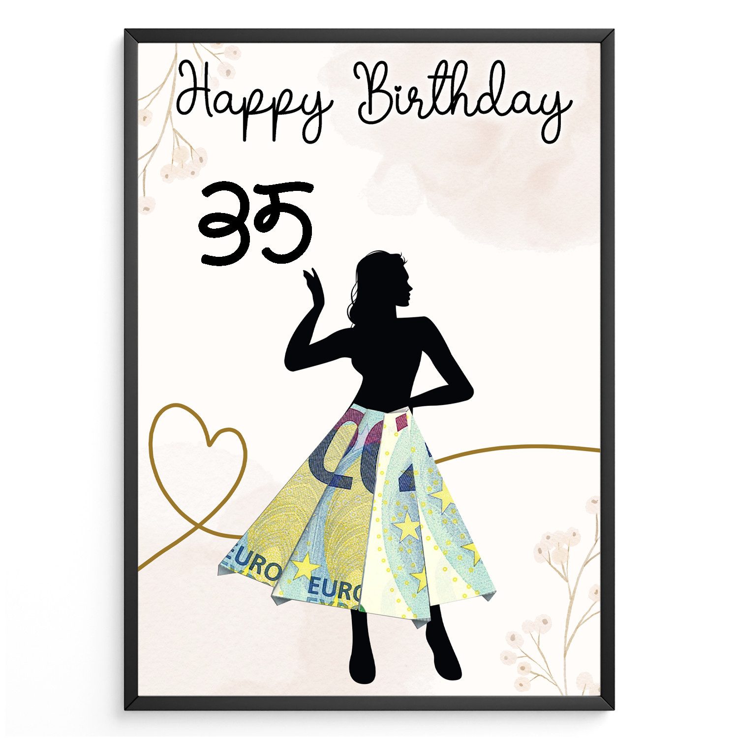 Tigerlino Poster Geldgeschenk Geburtstag Frauen Freundin günstig online kaufen