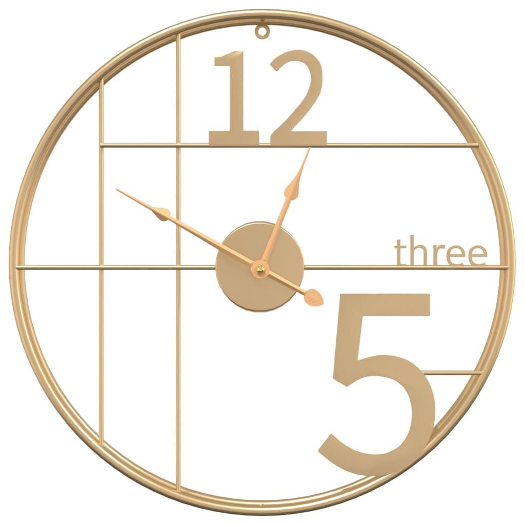 vidaXL Wanduhr Wanduhr Golden Ø50 cm Eisen günstig online kaufen