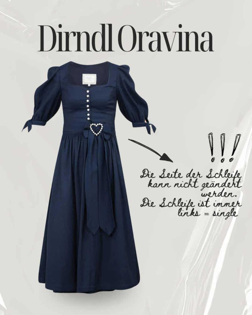 Madame Marie Dirndl Dirndl Oravina 80cm Länge tinte
